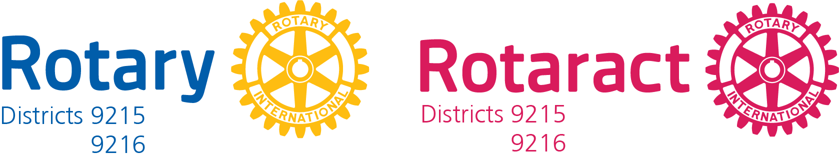 Rotary and Rotaract Districts 9215 and 9216 official logos